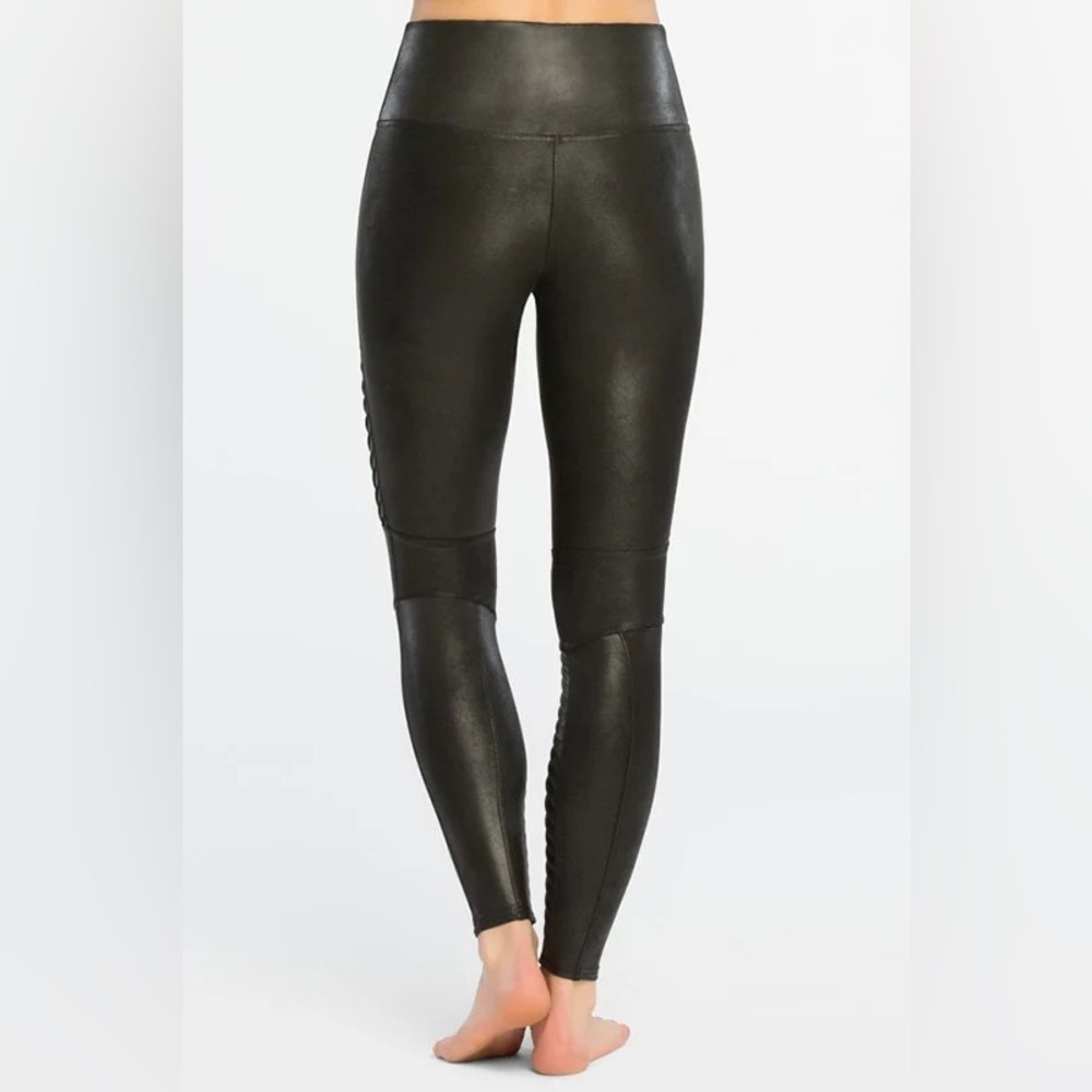 Spanx Faux Leather Moto Legging Size Small - Picture 2 of 7